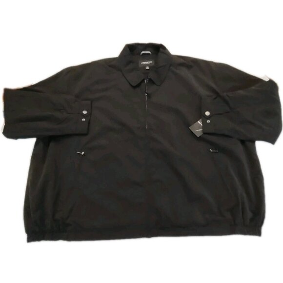 London Fog Collection Black Harrington Blouson Jacket Men Big A Tall Size 4XL - Picture 1 of 16